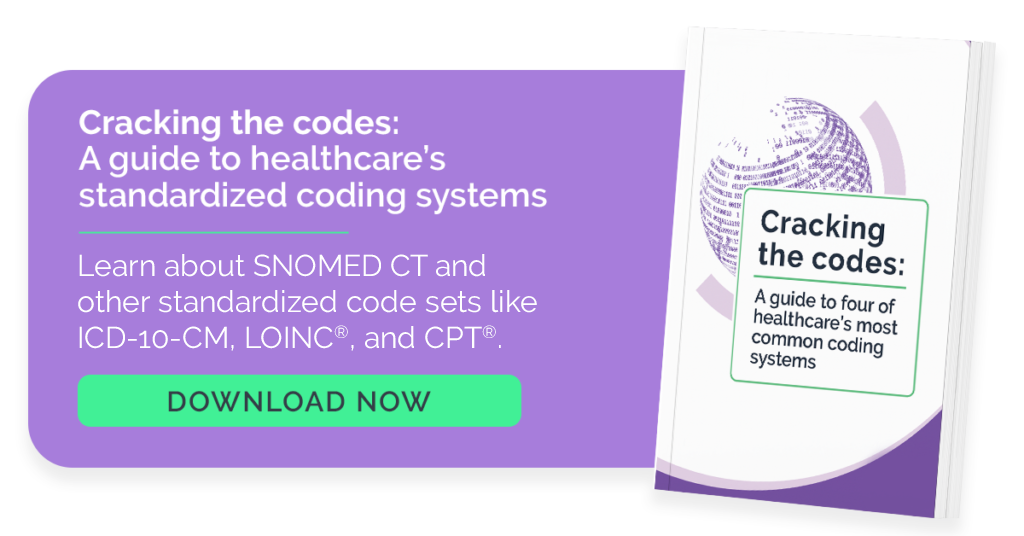 Guide to SNOMED CT, ICD-10-CM, LOINC, and CPT