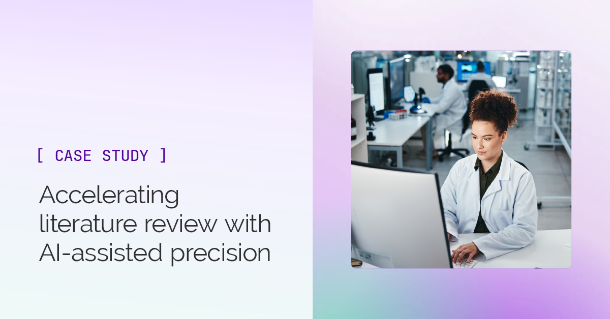 Case study: Accelerating literature review with AI-assisted precision